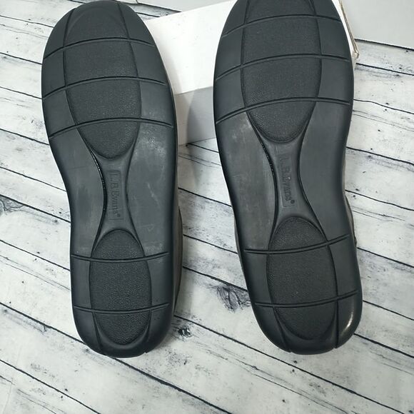 LB EVANS EDMONTON GRAY MEN'S SZ 12 LEATHER SLIPPERS 7530 FAUX FUR. - Picture 8 of 9